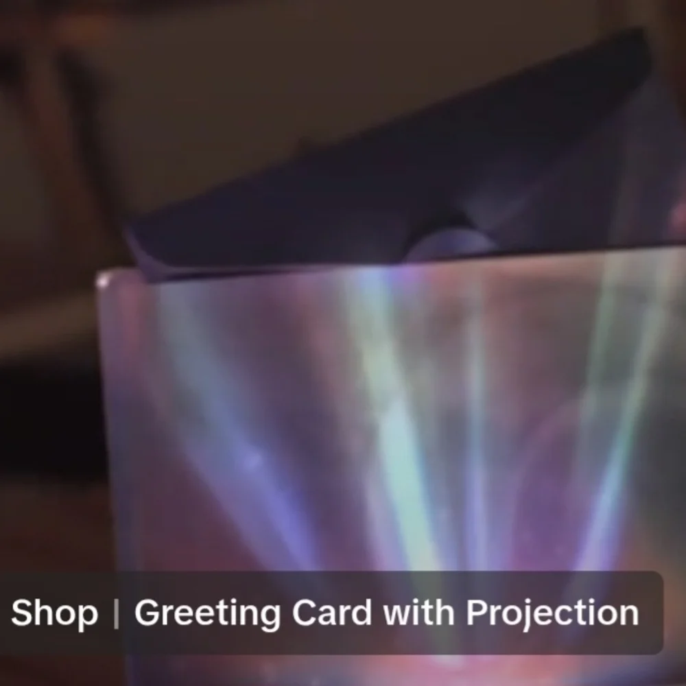 Galaxy Starry Sky Projector Greeting Card Box with Crystal Ball Northern Lights